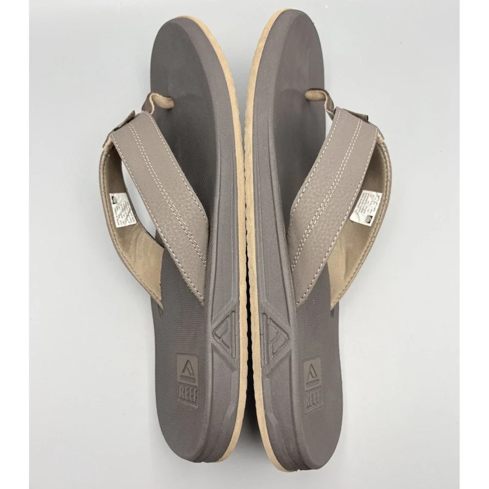 Reef Element TQT Sandals Men's Size 14 Brown Thong Flip Flop Bottle Opener